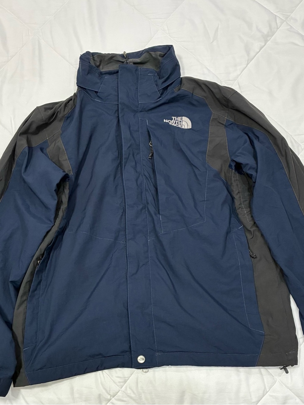 The North Face Men's Navy and Charcoal Rain Shell